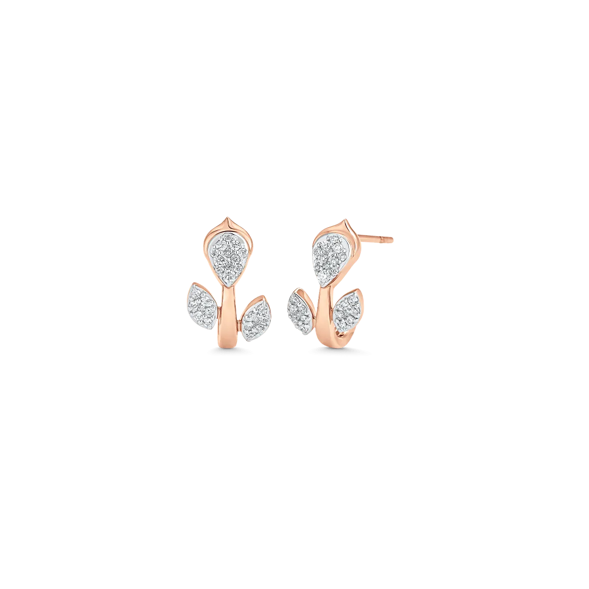 0.24 TCW Round Moissanite Diamond Huggie Earrings