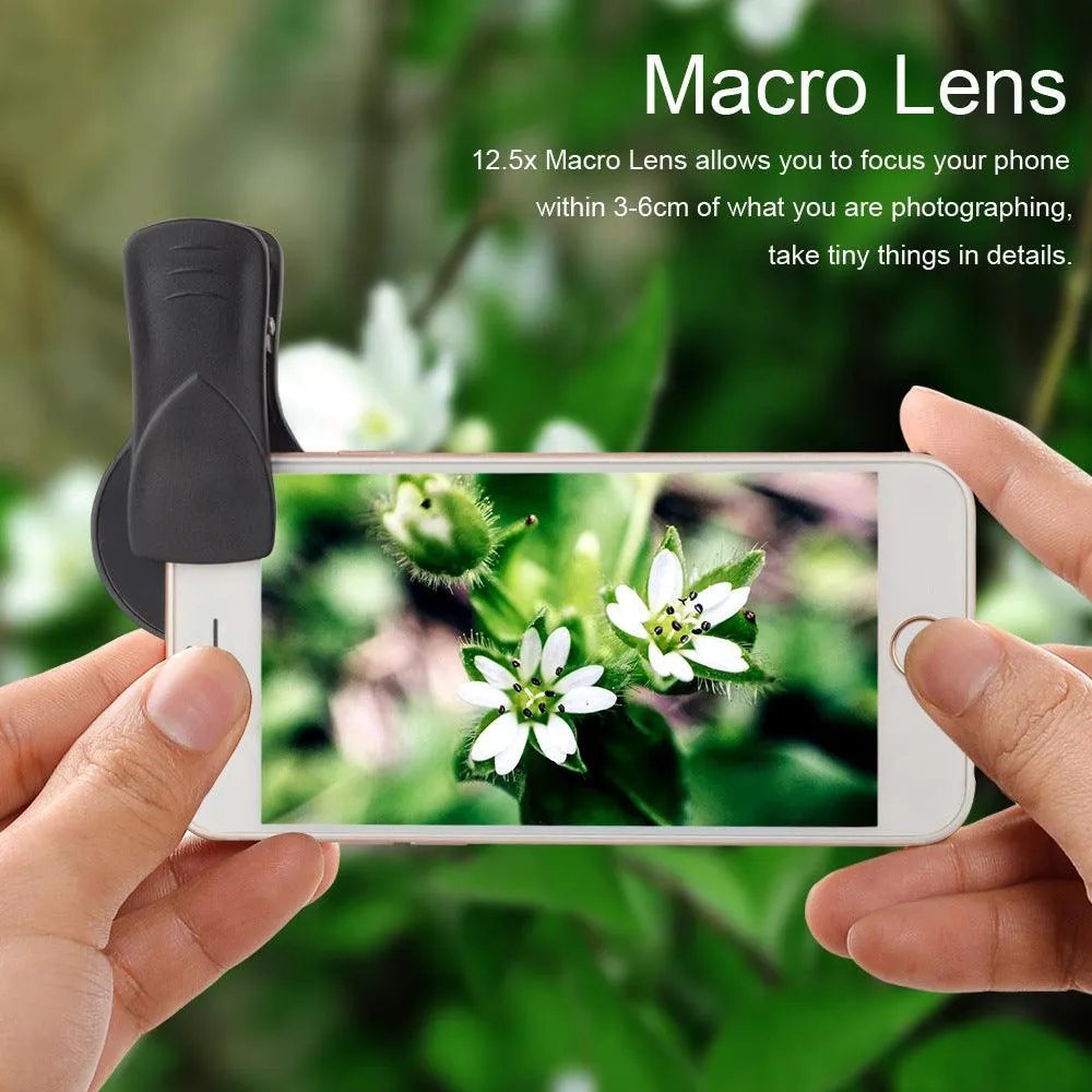 0.45X Wide Angle 12.5X Macro Lens Professional HD Phone Camera Lens 2in1