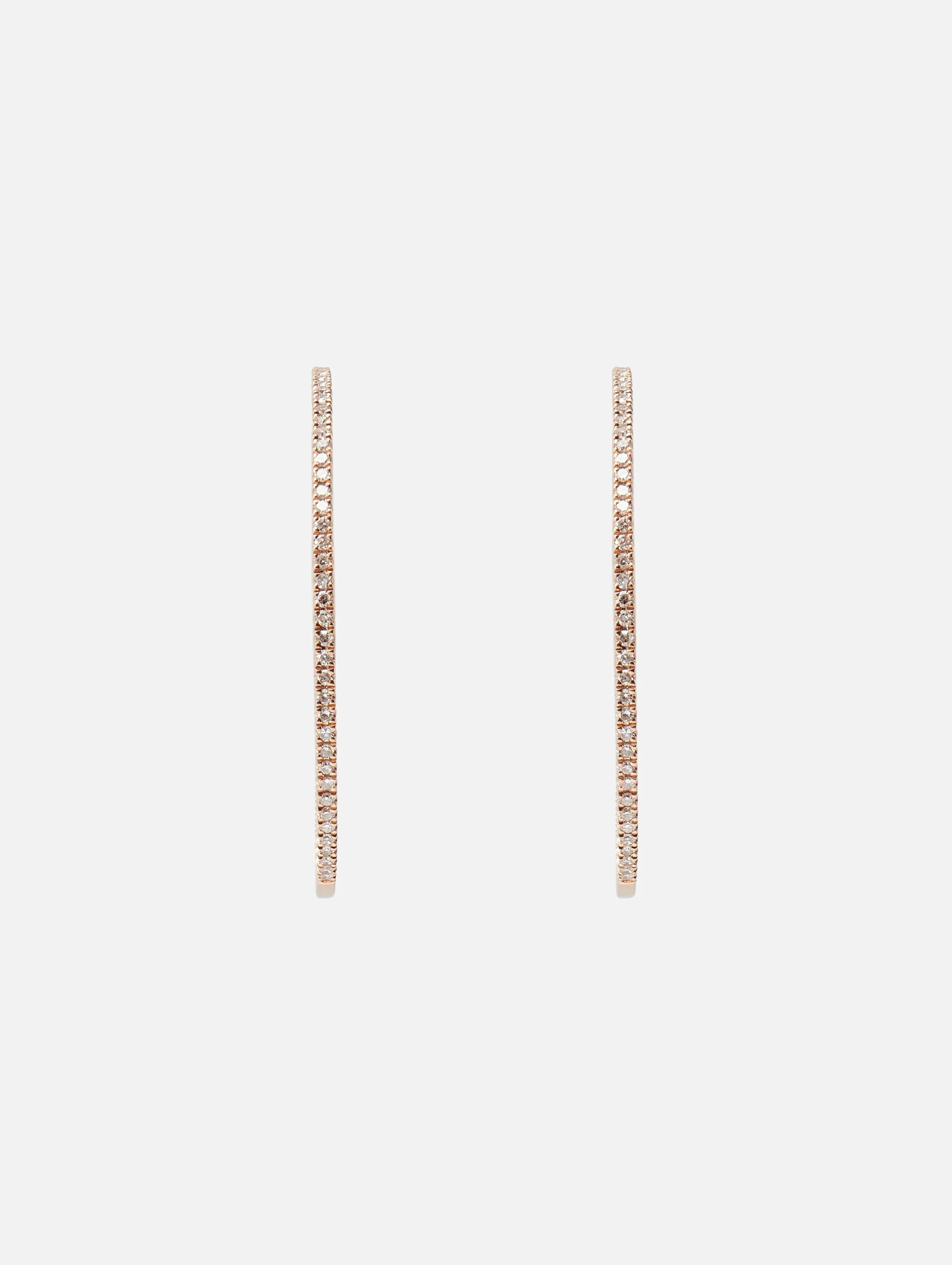 1 Pave Diamond Hoops