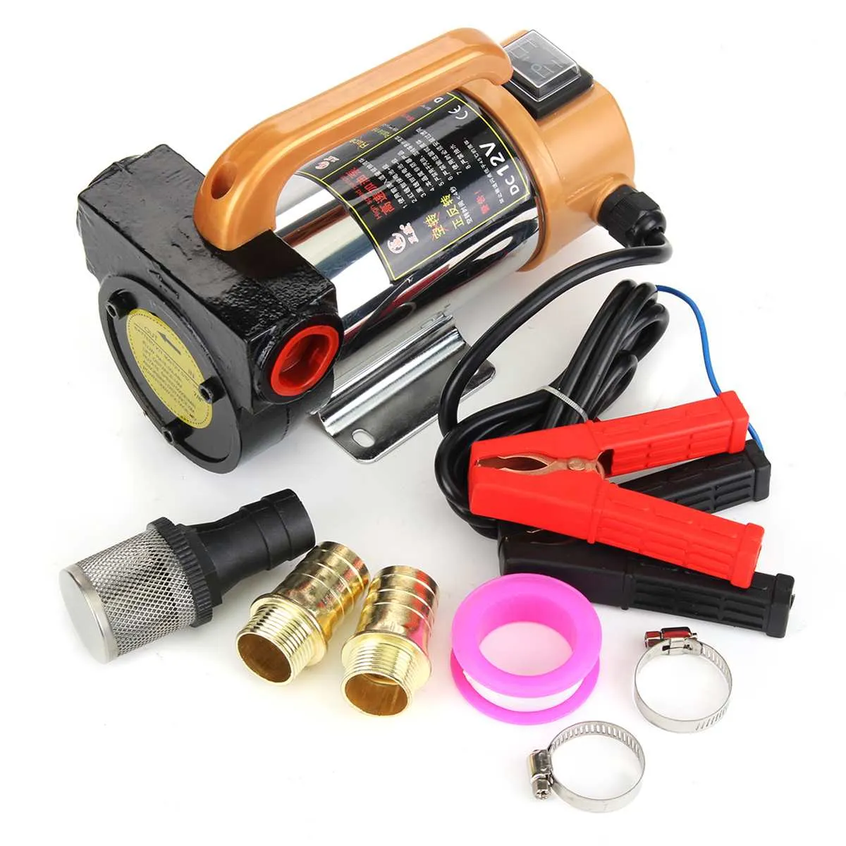 12V 260W Car Engine Portable for Diesel Fuel Oil Transfer Pump Self Priming Oil Pump 50L/Min