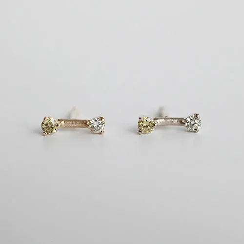 14k 18k Gold Natural Diamond Helix Tragus Cartilage Ball Back Barbell Piercing Earring Stud