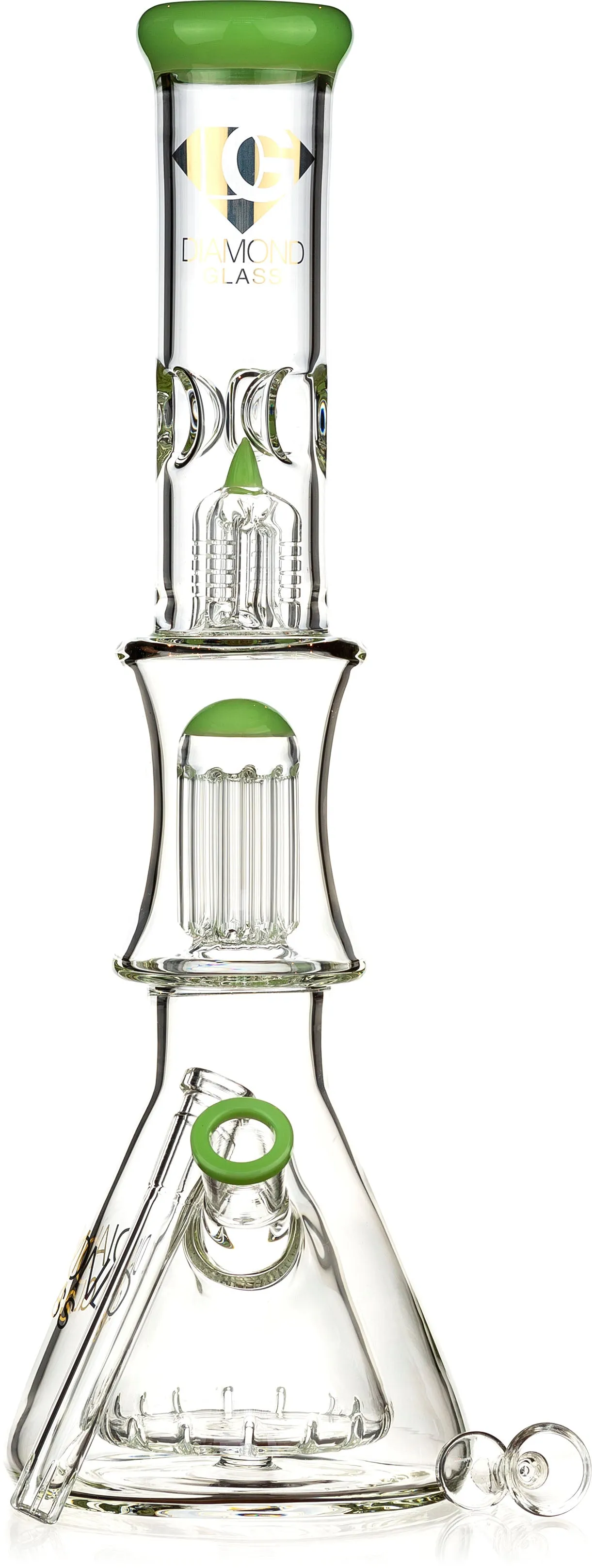 17 Inner Beaker Tree Perc Bong, by Diamond Glass