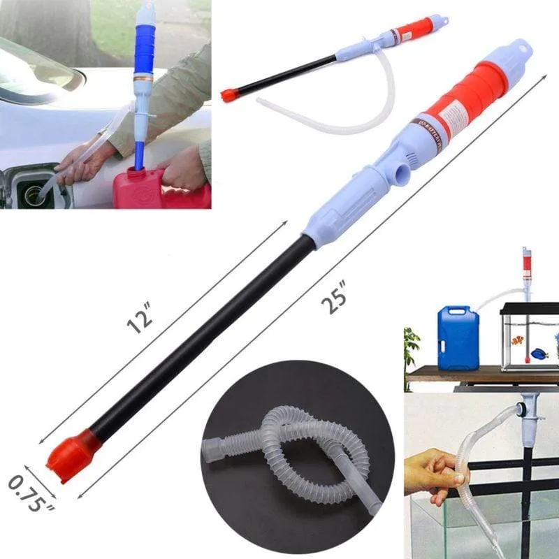 58cm Electric Automatic Fuel Fluid Water Pump Siphon Pump Battery Powered Gas Water Bathroom Pond Manual Pump