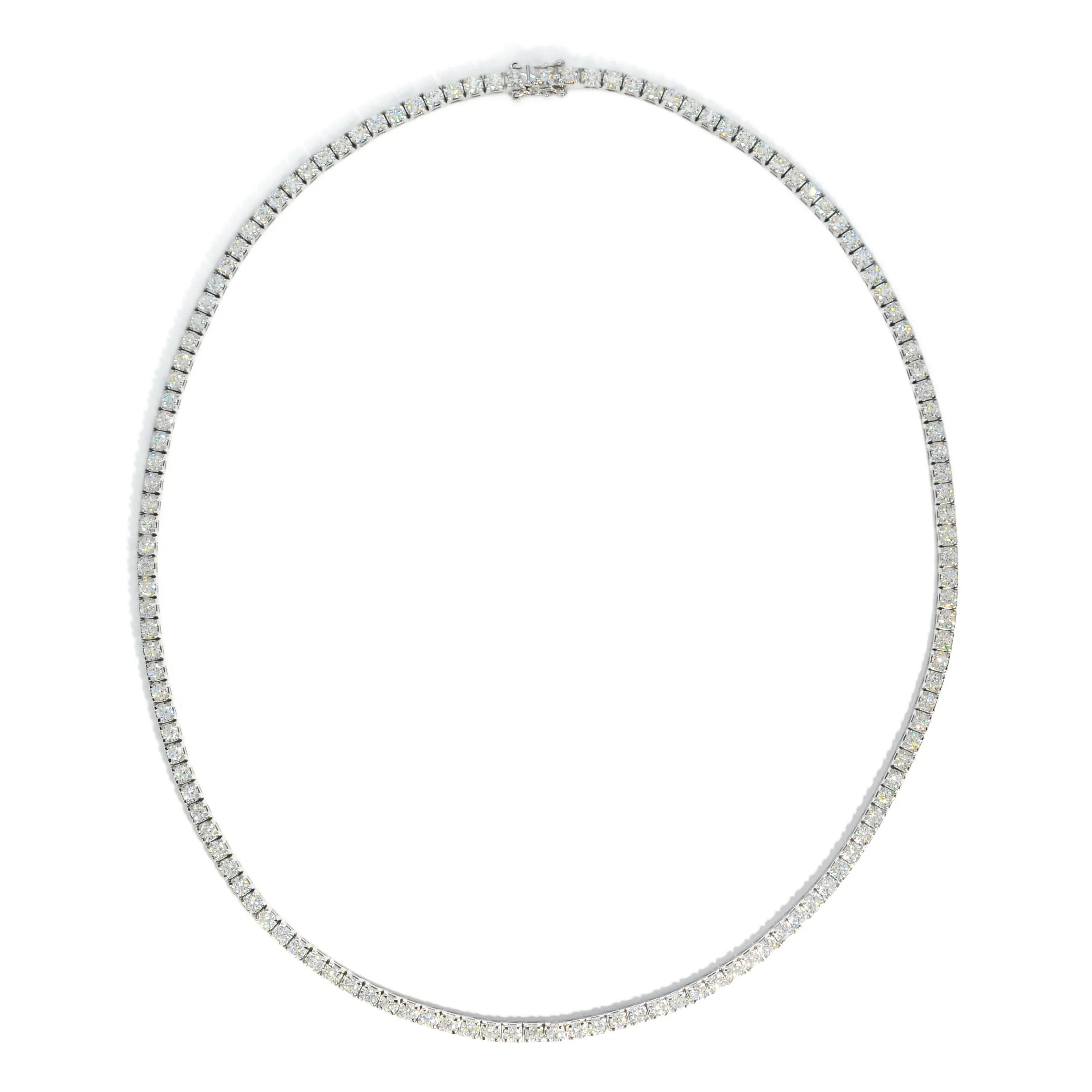 AFJ Diamond Collection - Diamond Riviere Necklace, White Gold