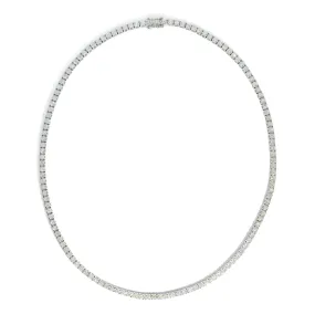 AFJ Diamond Collection - Diamond Riviere Necklace, White Gold