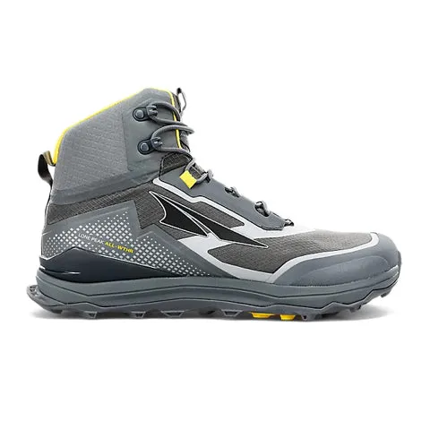 Altra Lone Peak All-Weather Mid (Men) - Gray/Yellow