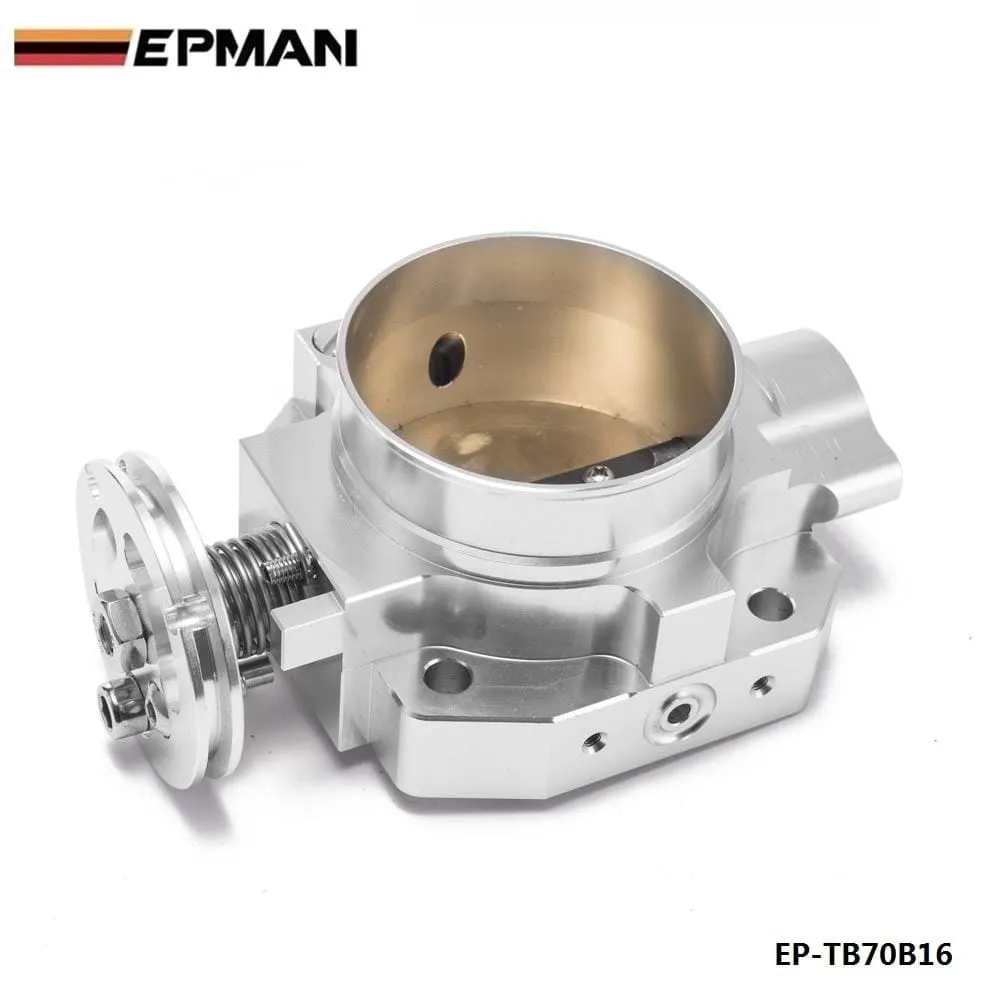 Aluminum Silver Intake Manifold 70mm Throttle Body For Honda B16 B18 D16 F22 B20 D/B/H/F EG EK H22 EP-TB70B16