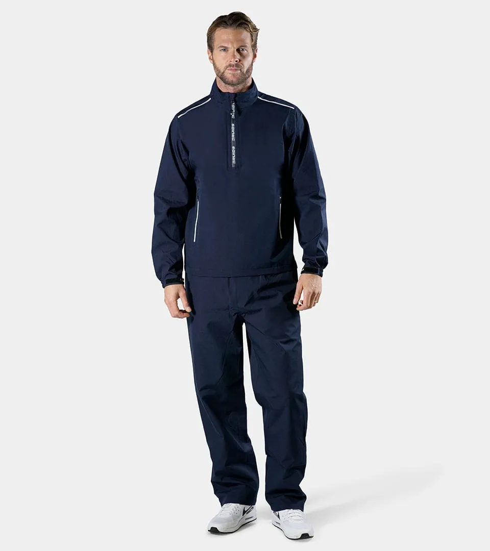 AQUA SHIELD 1/4 ZIP RAIN JACKET - NAVY