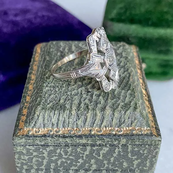 Art Deco Diamond Dinner Ring