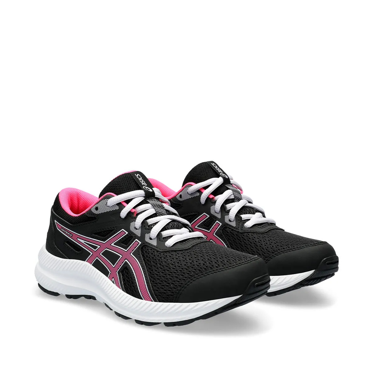 Asics Contend 8 GS Kids Black Hot Pink   