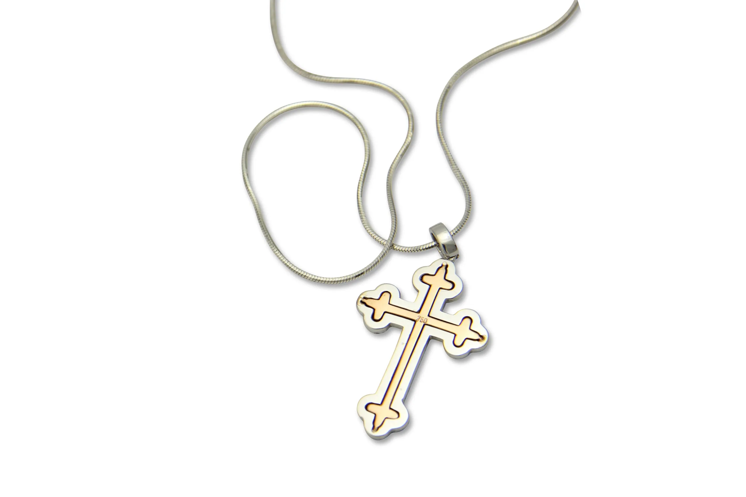 Asteri Iroas Staff Diamond Gold Orthodox Cross