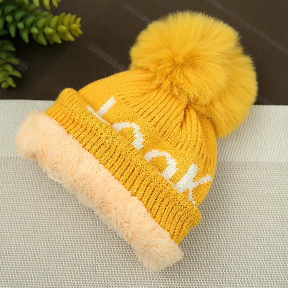 Baby Fur Lined Soft Premium Quality "Look" Knitted Stretch Caps