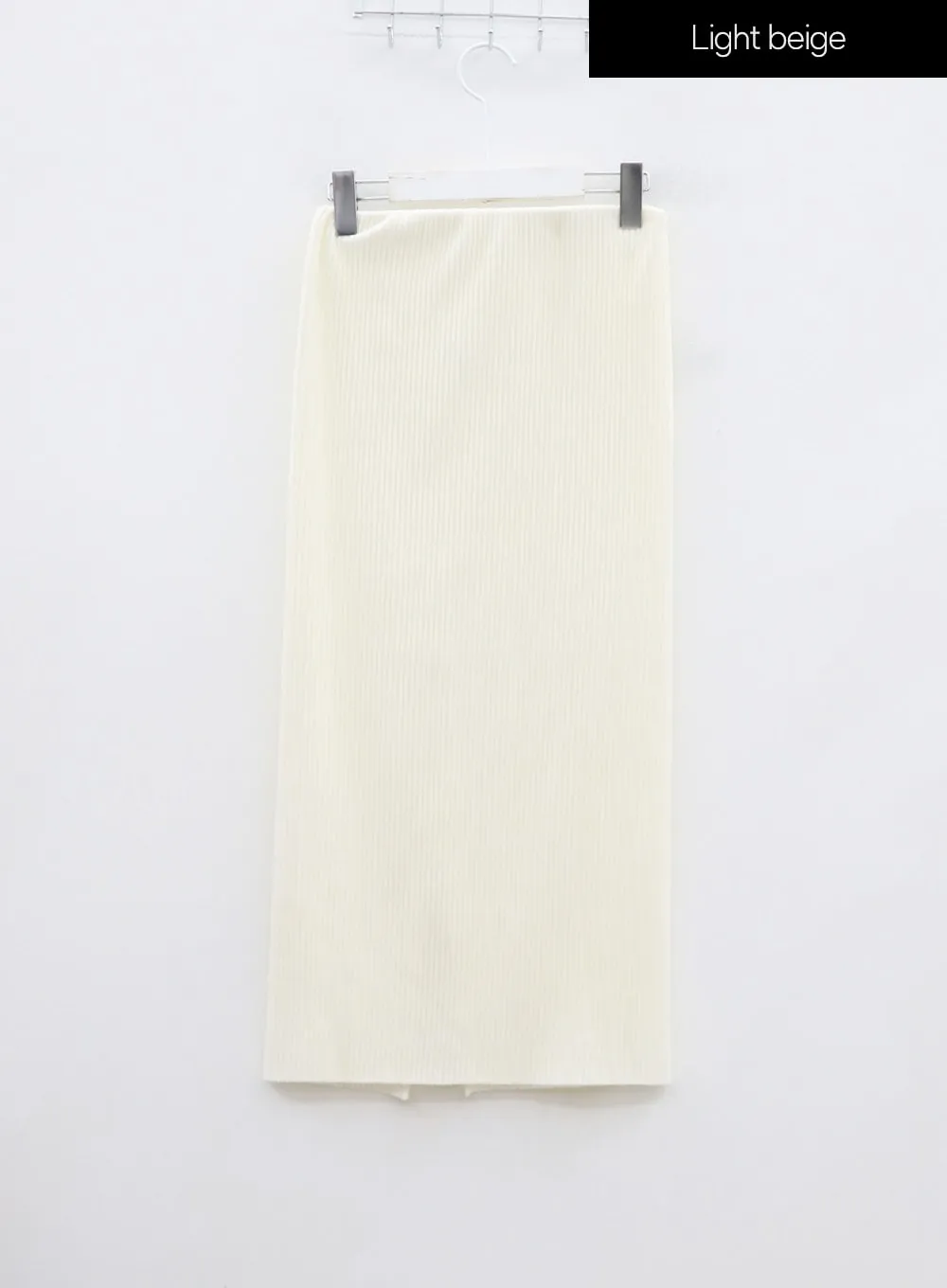 Back Slit Ribbed knit Maxi Skirt ID22