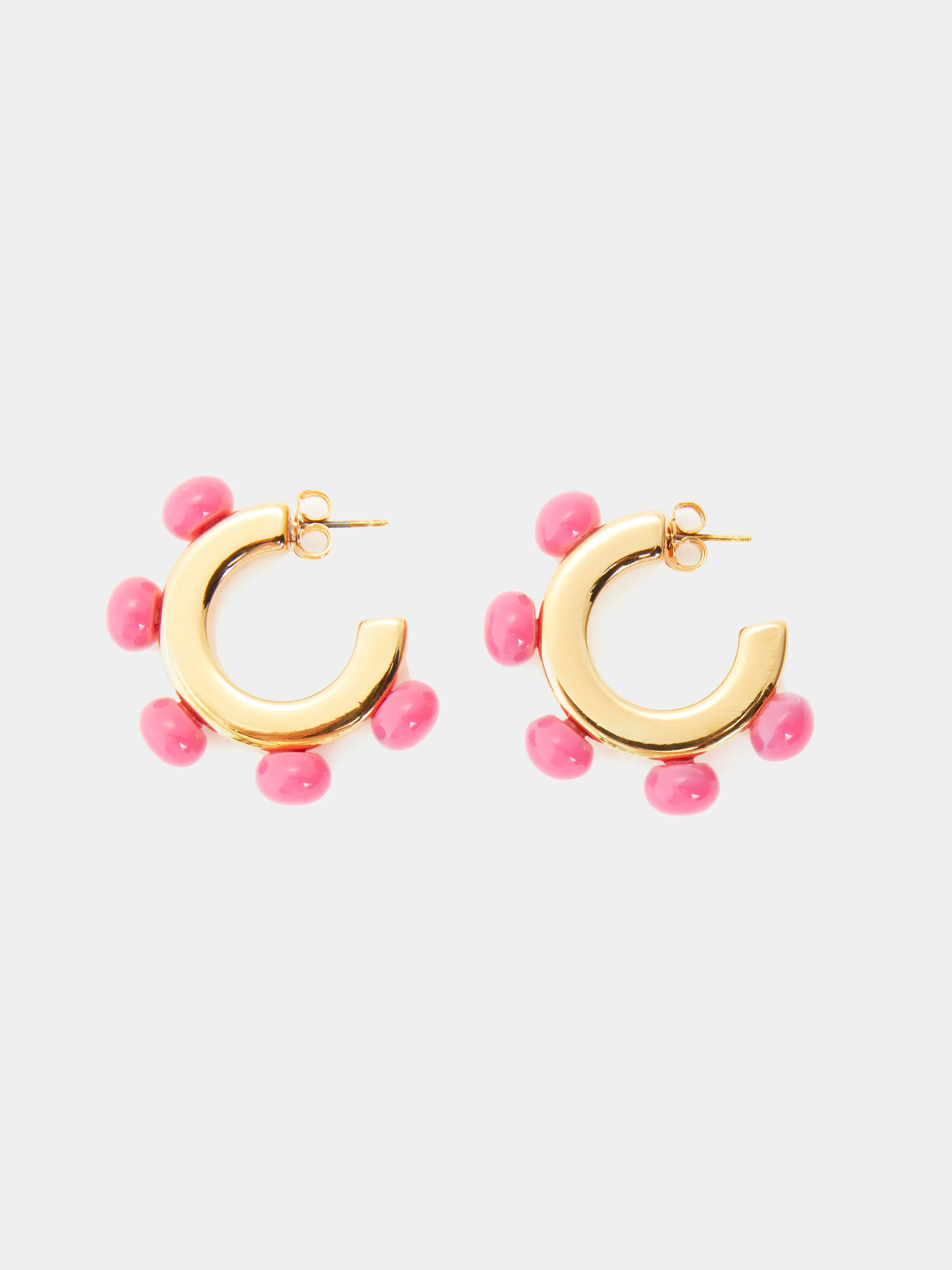 Ball Hoop Earring | Pink