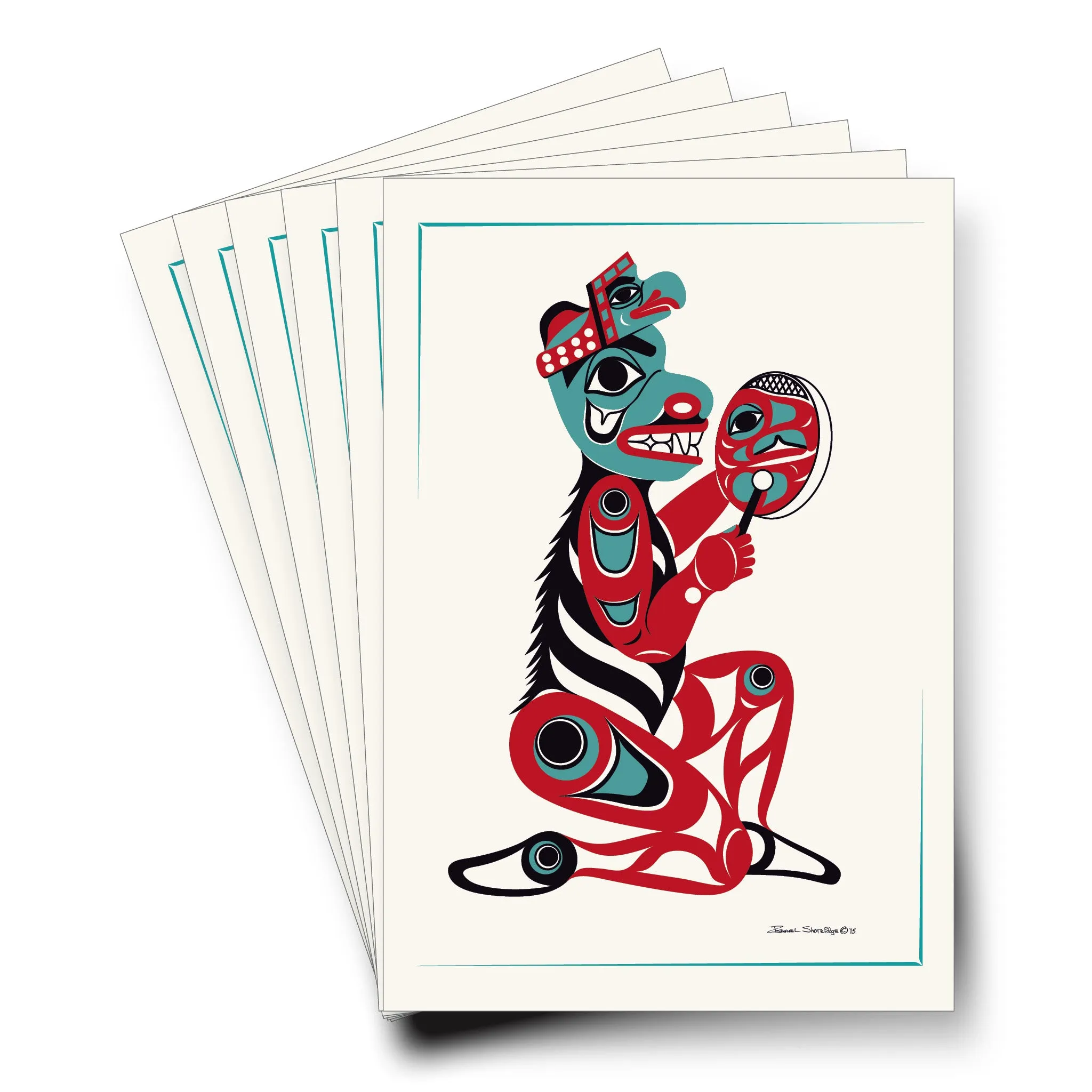 Bear Drummer - Formline Art Cards