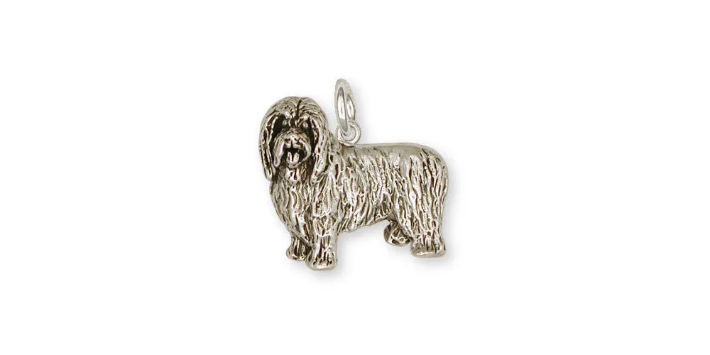 Bearded Collie Charm Handmade Sterling Silver Dog Jewelry BCL1-C