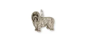 Bearded Collie Charm Handmade Sterling Silver Dog Jewelry BCL1-C