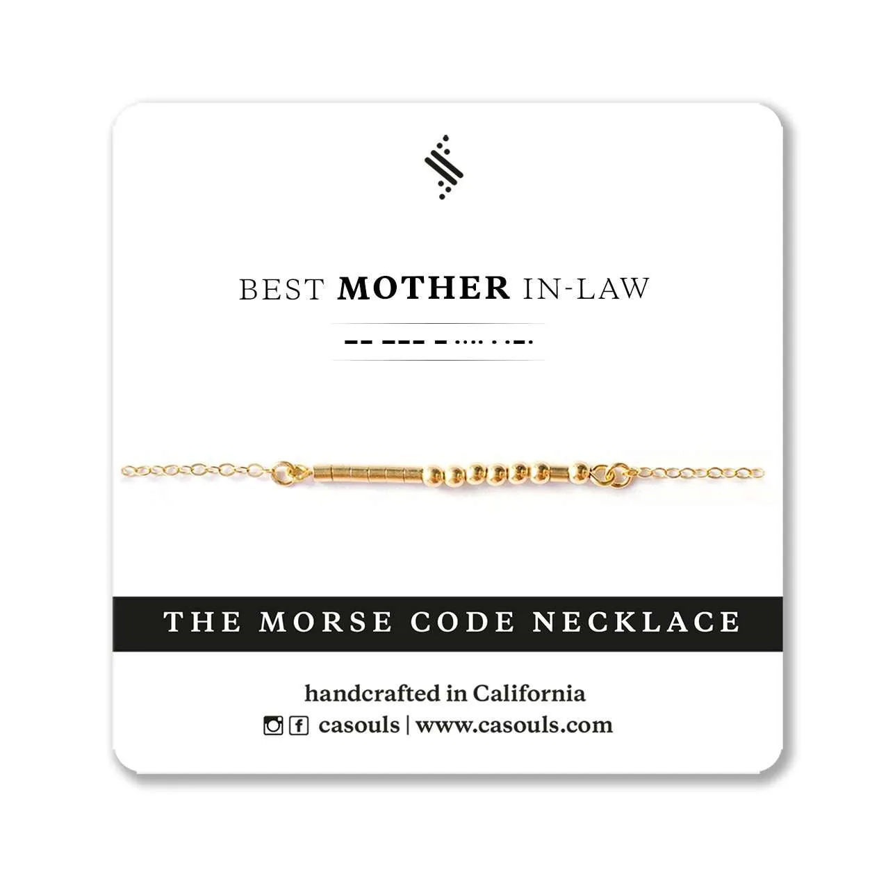 BEST MOTHER IN LAW - MORSE CODE NECKLACE