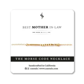 BEST MOTHER IN LAW - MORSE CODE NECKLACE