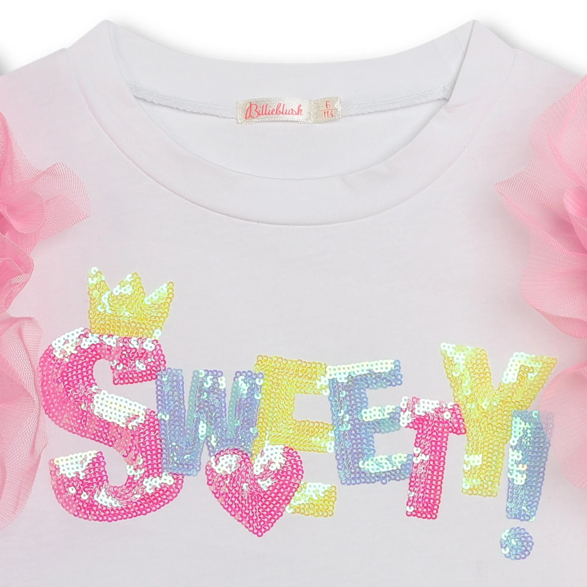 Billieblush-U20356-10P-KG-WHITE-SHORT SLEEVES TEE-SHIRT