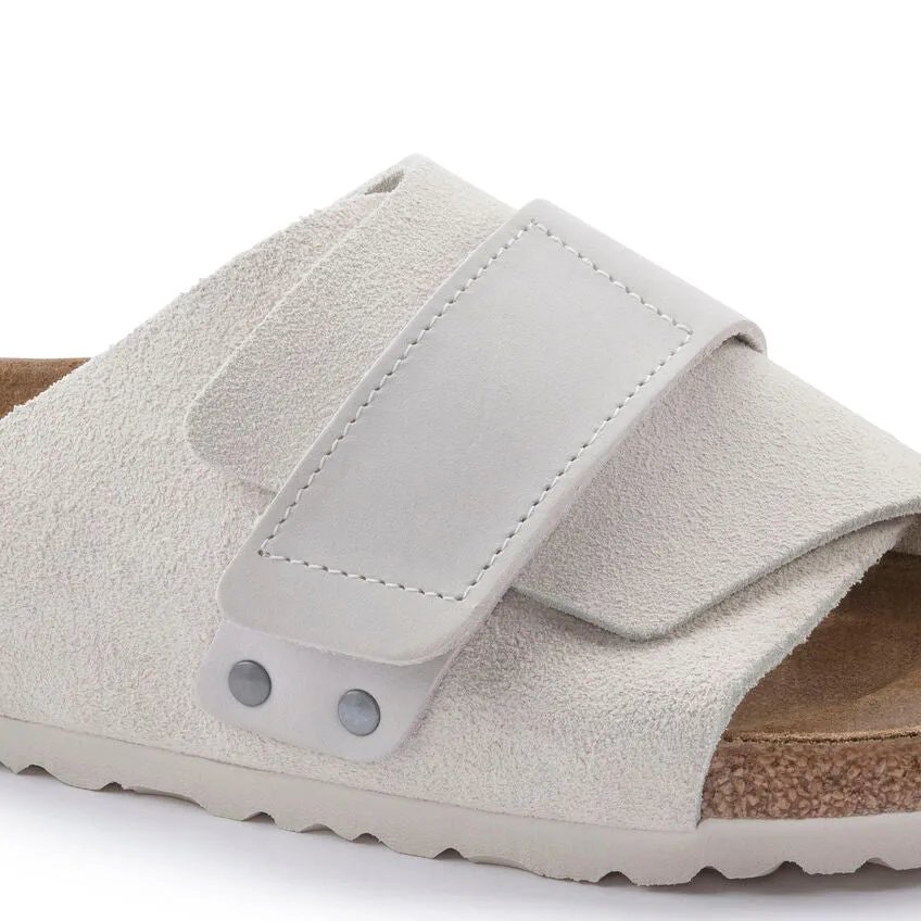 BIRKENSTOCK Women's Kyoto Nubuck/Suede Leather (Antique White - Narrow Fit)