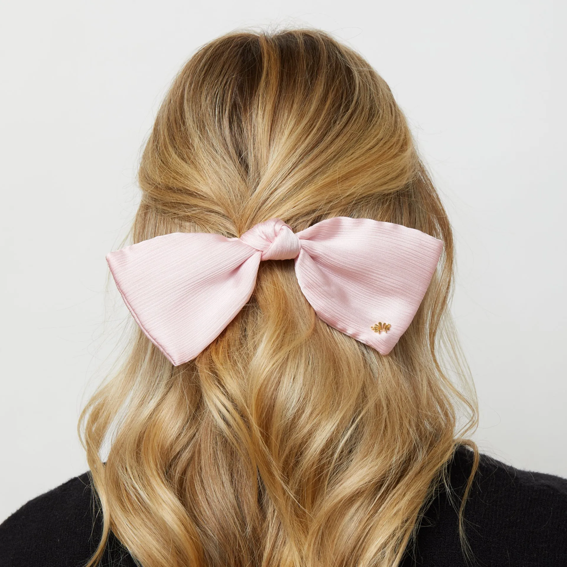 BLUSH PALOMA BOW BARRETTE