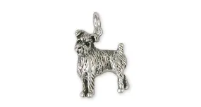 Brussels Griffon Charm Handmade Sterling Silver Dog Jewelry GR38-C