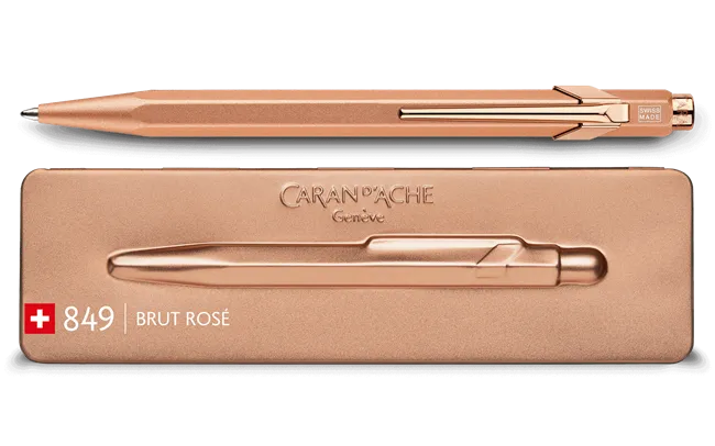 Caran d'Ache Brut Rose 849 Premium Ball Point Pen