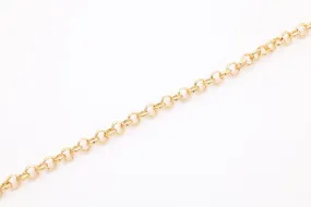 Charlotte Diamond Cut Rolo Chain, 14K Gold Overlay Plated, Wholesale Jewelry Chain