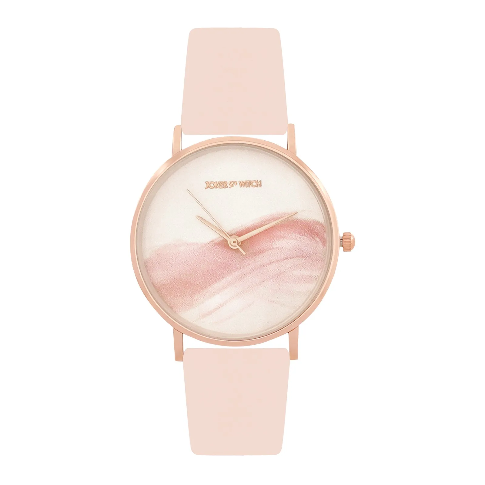 Charm Pink PU Strap Watch