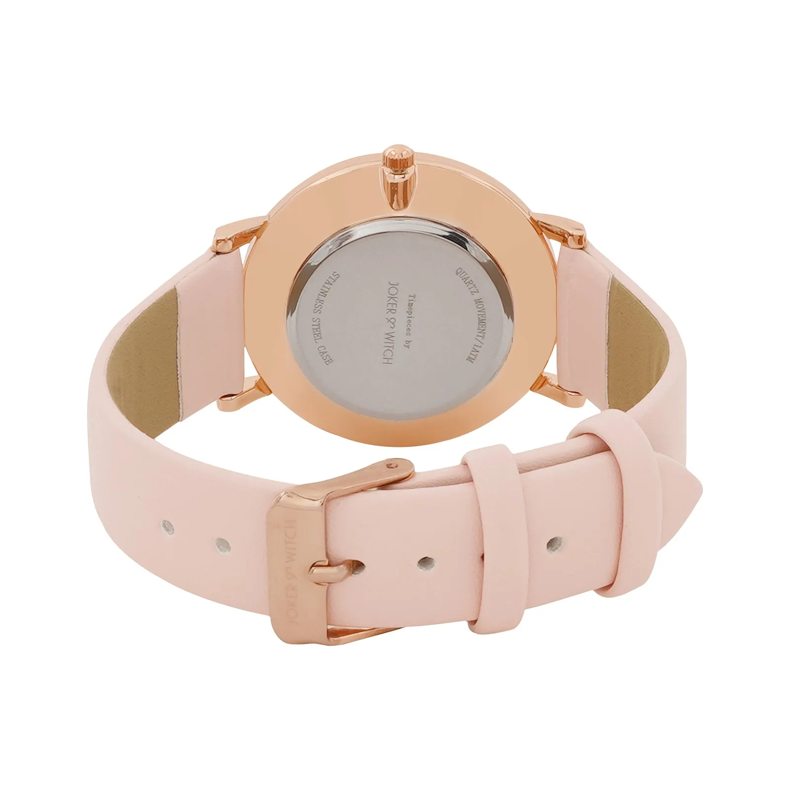 Charm Pink PU Strap Watch