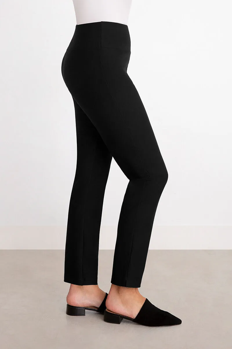 Cinch Ponte Yoke Narrow Pant Midi | Black