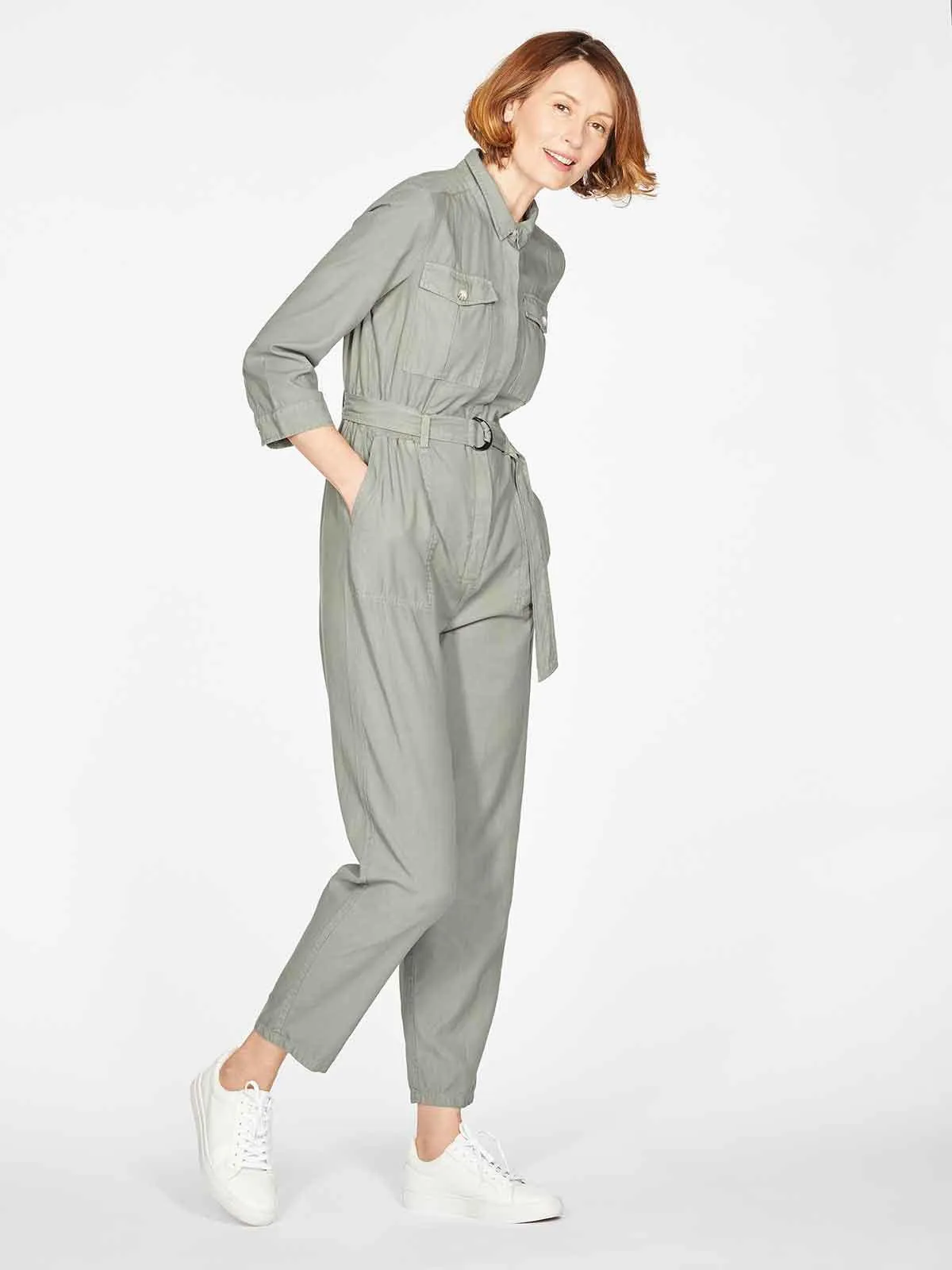 Cora Boiler Suit - Sage Green