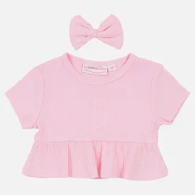 Cozy Ruffle Top - Pink Lemonade