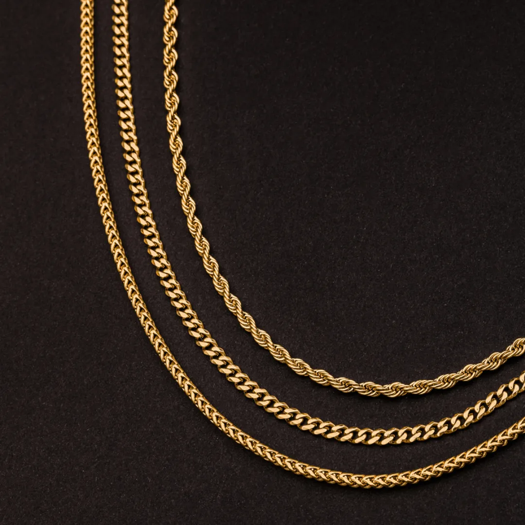 Cuban Link Chain - Gold (3mm)