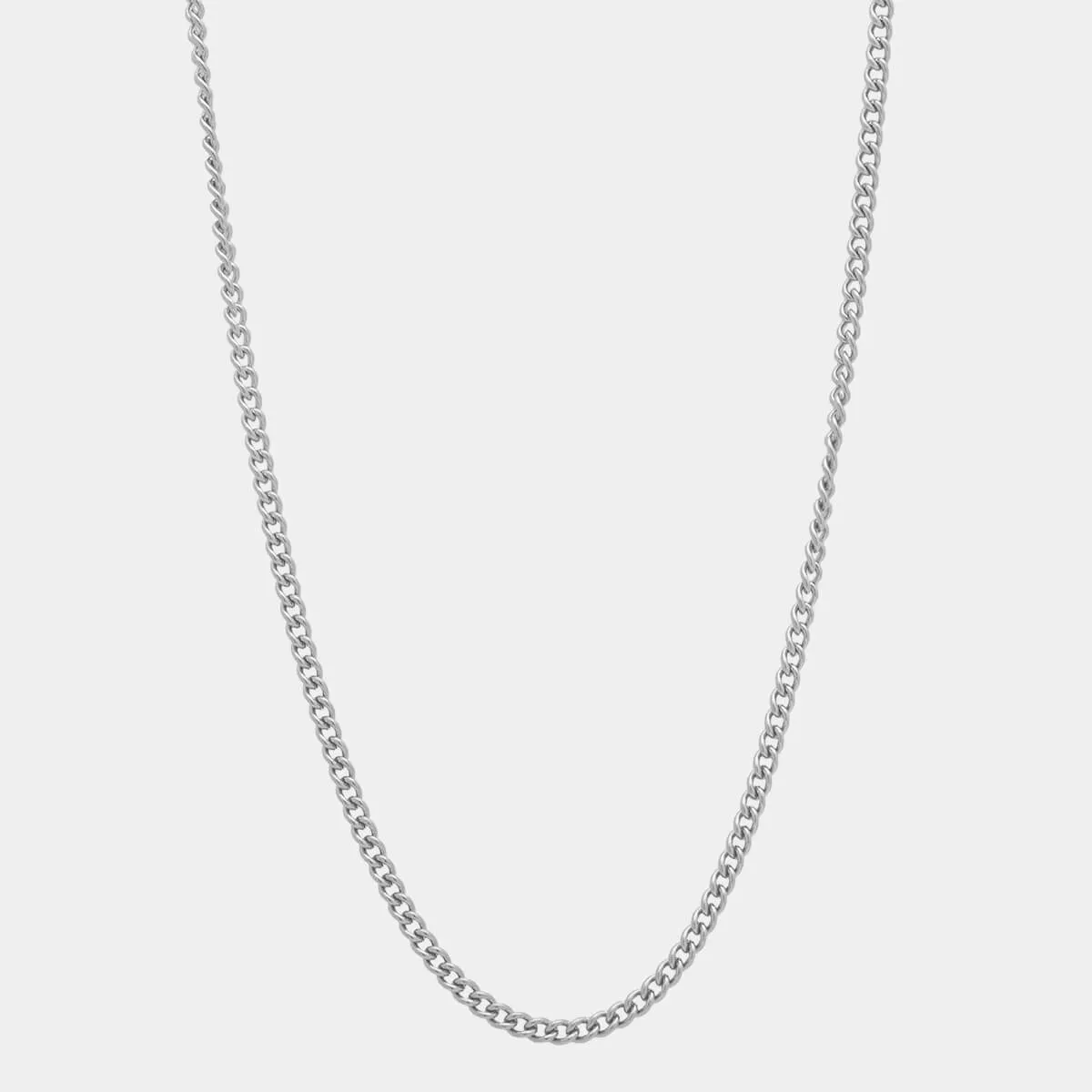 Curb Chain - White Gold (2mm)