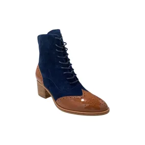 Demonte Navy/Tan Lace Up Boot