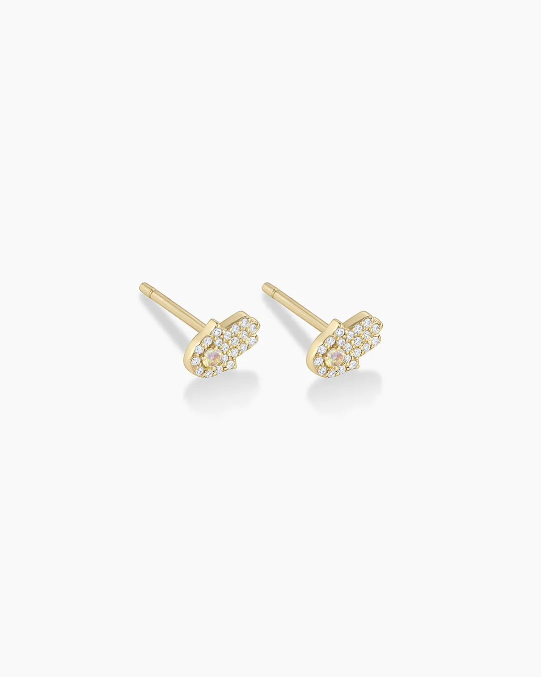 Diamond Hamsa Studs