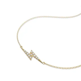 Diamond Lightning Bolt Necklace