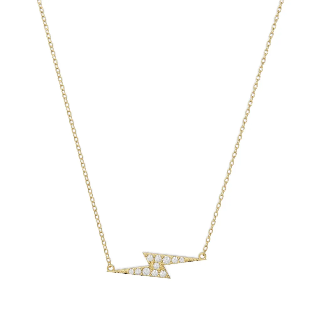 Diamond Lightning Bolt Necklace