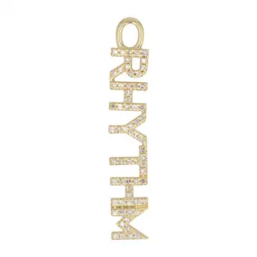 Diamond Name Earring Charm