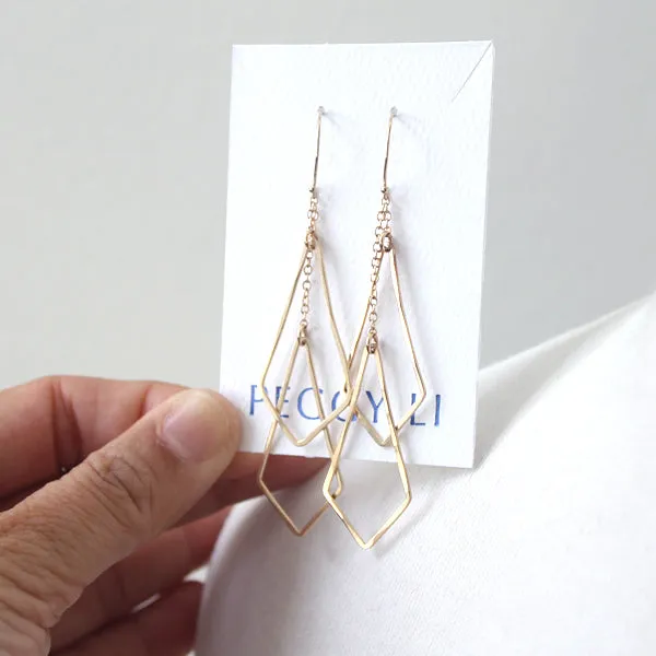 Diamond Shape Chime Earrings