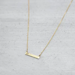 Diamond skin bar Necklace