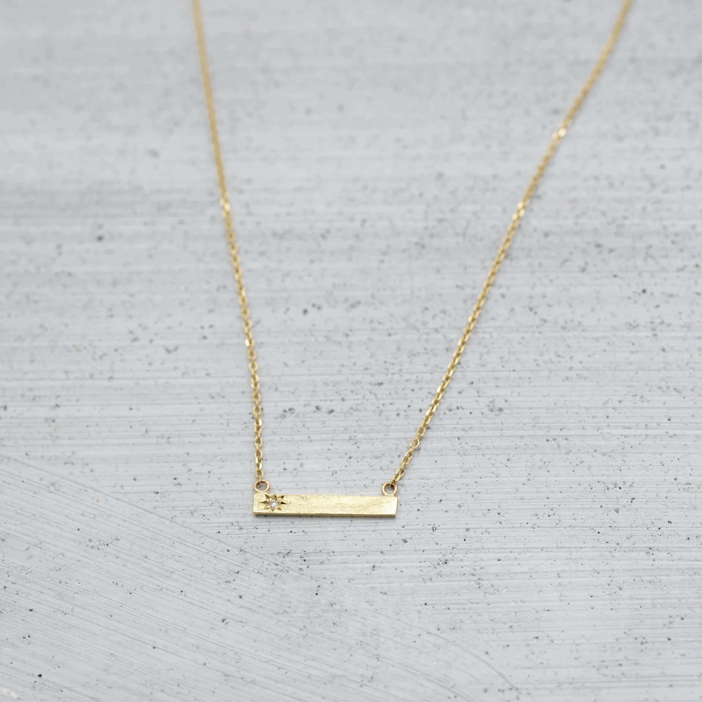 Diamond skin bar Necklace