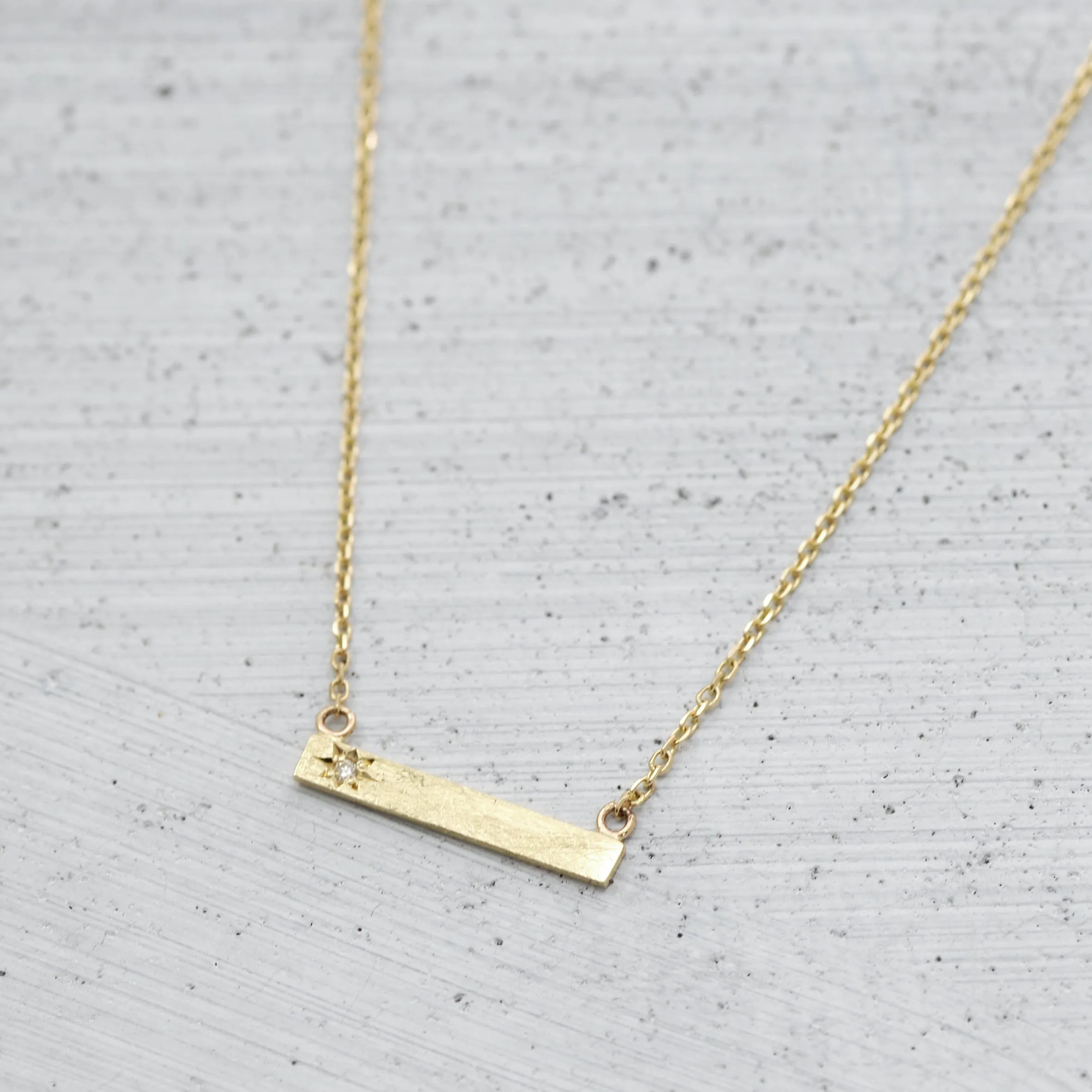 Diamond skin bar Necklace