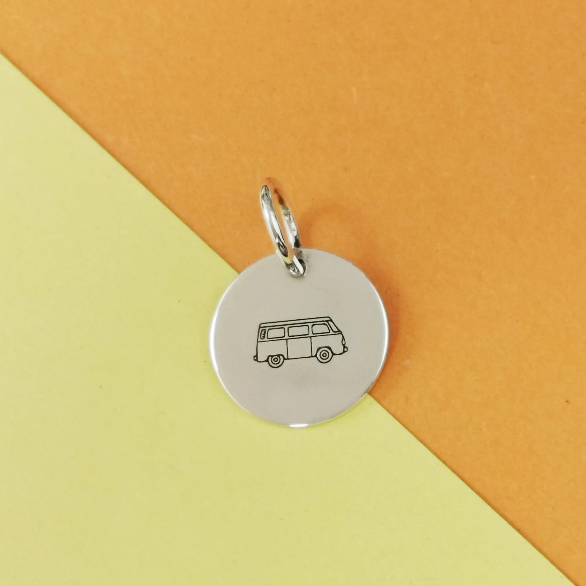 Disc Tag Personalised Silver Charm