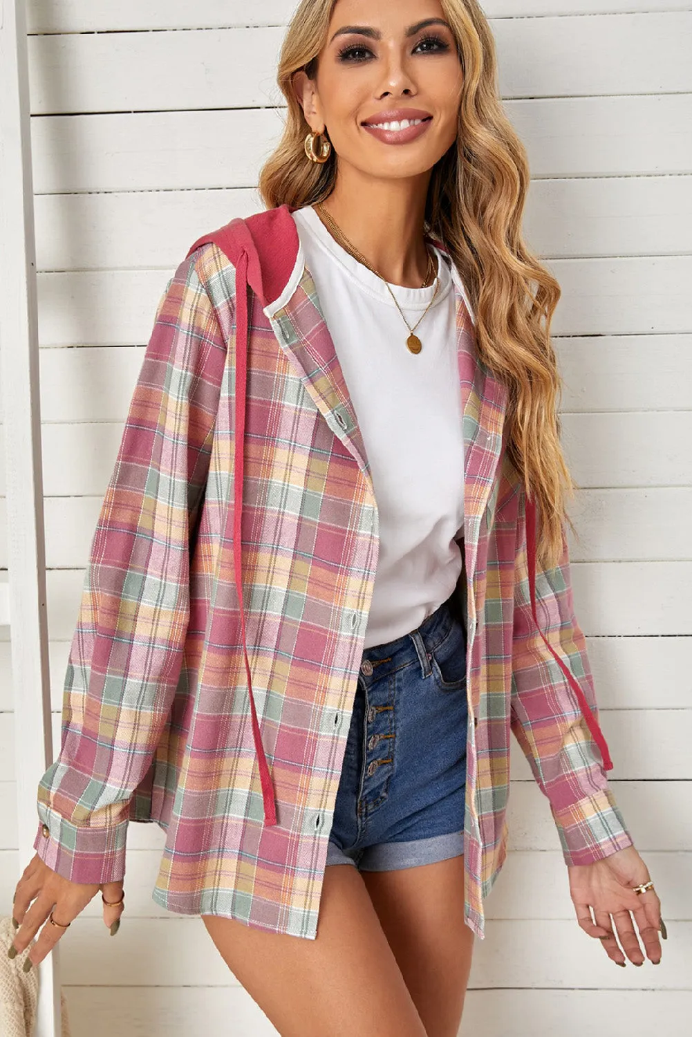 Double Duty Plaid Shirt Hoodie