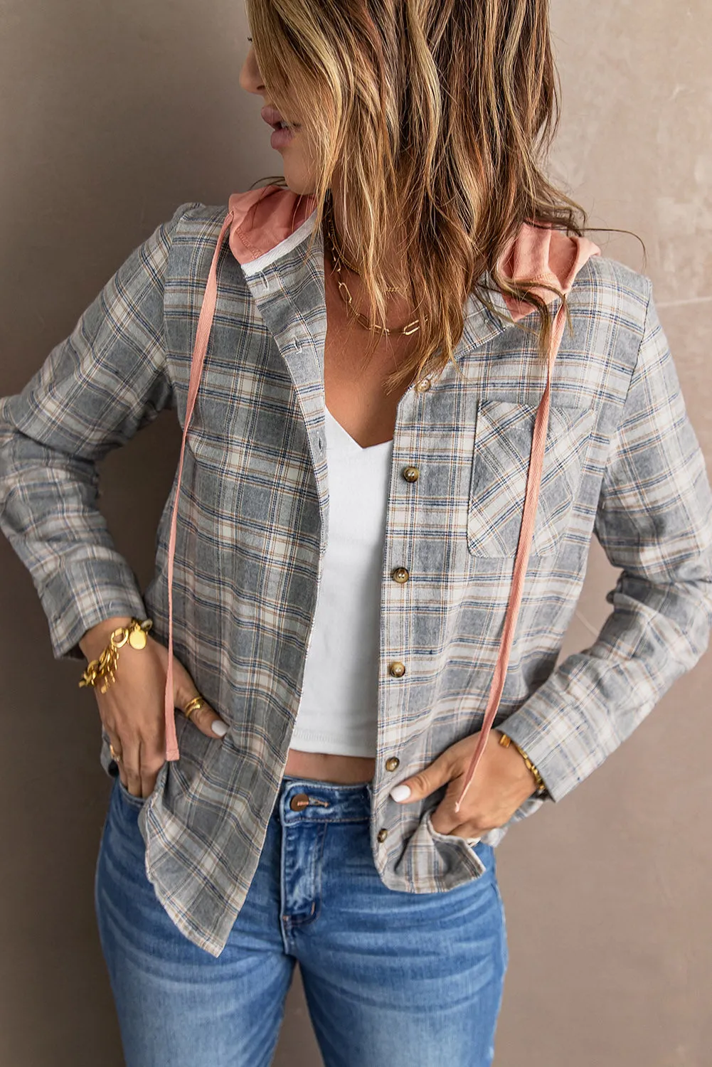 Double Duty Plaid Shirt Hoodie