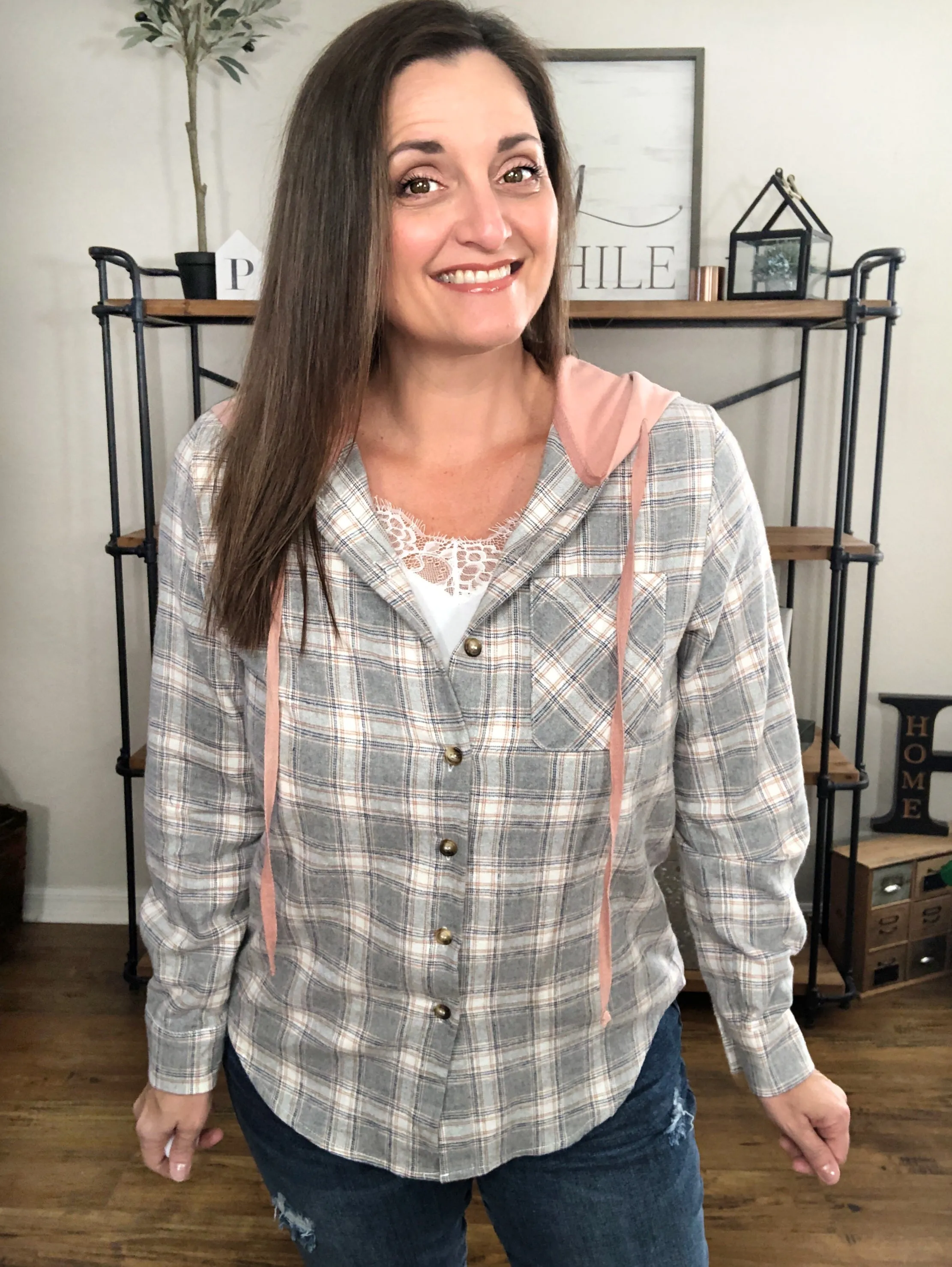 Double Duty Plaid Shirt Hoodie