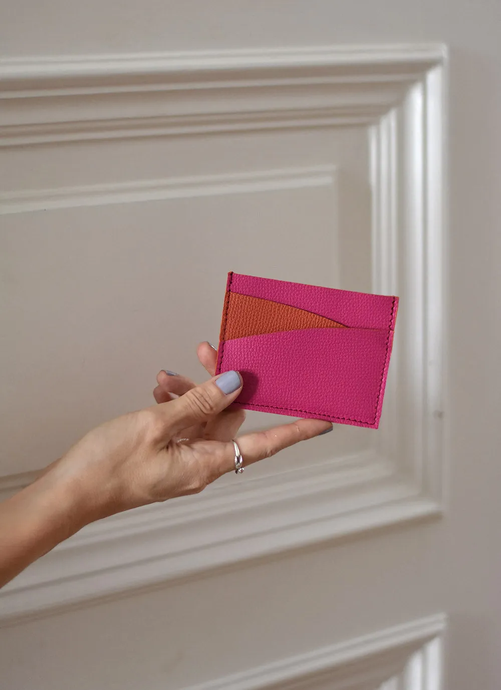 Dune Cardholder - Azalea Pink - Orange